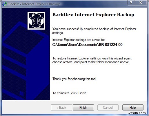 BackRex के साथ इंटरनेट एक्सप्लोरर सेटिंग्स का बैकअप कैसे लें