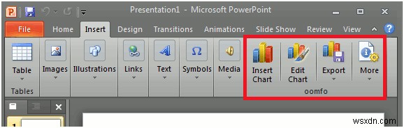 Oomfo: PowerPoint प्रेजेंटेशन के लिए शानदार चार्ट बनाएं