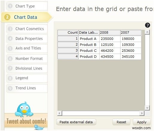 Oomfo: PowerPoint प्रेजेंटेशन के लिए शानदार चार्ट बनाएं