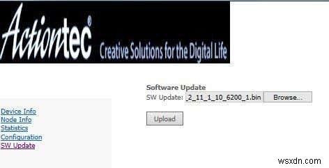 Actiontec ECB6200 फर्मवेयर कैसे अपग्रेड करें
