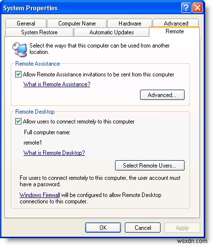 Windows XP या Windows Server 2003 कंप्यूटर को रिमोटली एक्सेस करना