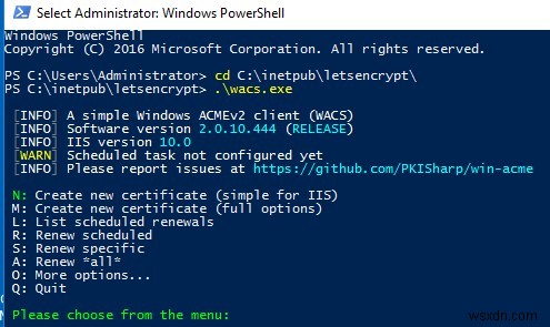 IIS वेब सर्वर / RDS पर फ्री Let s Encrypt TLS/SSL सर्टिफिकेट इंस्टॉल करना