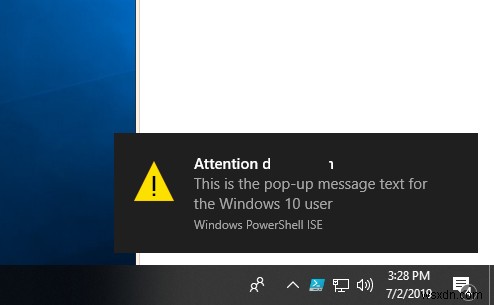 PowerShell से पॉप-अप या बैलून टिप अधिसूचना कैसे दिखाएं?