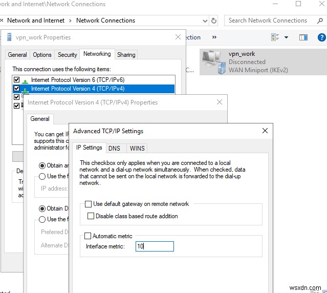 Windows 10 पर VPN के माध्यम से DNS रिज़ॉल्यूशन काम नहीं कर रहा