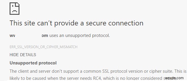 SSL त्रुटि: Chrome, Opera और Chromium में यह साइट सुरक्षित कनेक्शन प्रदान नहीं कर सकती