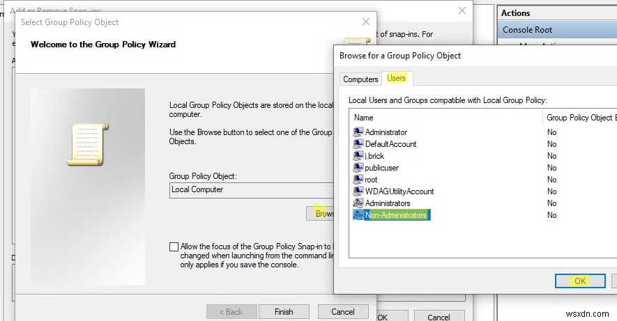 MLGPO का उपयोग करके लोकल Group Policy को नॉन-एडमिन या सिंगल यूज़र पर लागू करें