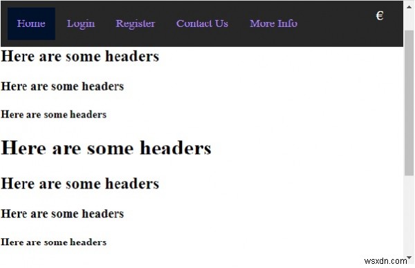 CSS और JavaScript से स्क्रॉल पर नेविगेशन बार का आकार कैसे बदलें?