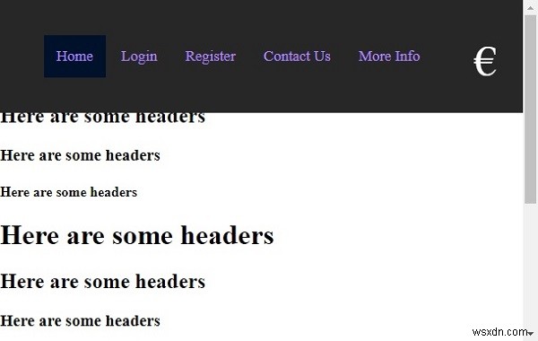 CSS और JavaScript से स्क्रॉल पर नेविगेशन बार का आकार कैसे बदलें?