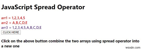 JavaScript स्प्रेड ऑपरेटर