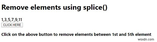 जावास्क्रिप्ट में splice() मेथड का उपयोग करके एलिमेंट्स कैसे हटाएं?