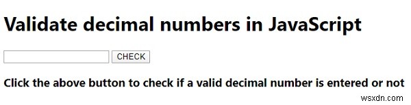 JavaScript में दशमलव संख्याओं (Decimal Numbers) को कैसे वैलिडेट करें?