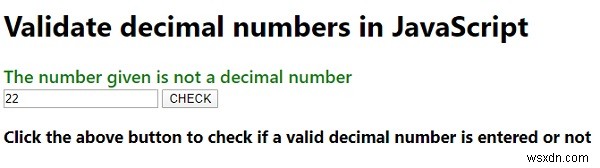 JavaScript में दशमलव संख्याओं (Decimal Numbers) को कैसे वैलिडेट करें?