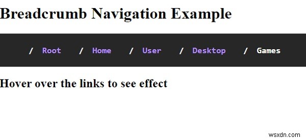 CSS से ब्रेडक्रंब नेविगेशन कैसे बनाएं?