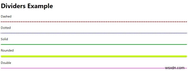 CSS से विभिन्न डिवाइडर्स कैसे बनाएं?