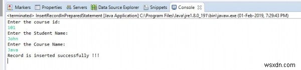 Java में PreparedStatement का उपयोग करके MySQL टेबल में रिकॉर्ड कैसे डालें?