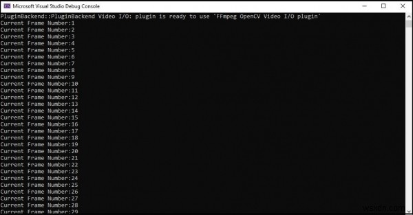 OpenCV में C++ का उपयोग करके वर्तमान फ्रेम की स्थिति प्राप्त करें