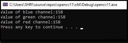 OpenCV में C++ का उपयोग करके किसी विशिष्ट पिक्सेल का मान कैसे प्राप्त करें?