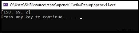 OpenCV में C++ का उपयोग करके किसी विशिष्ट पिक्सेल का मान कैसे प्राप्त करें?