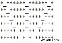 C++ प्रोग्राम भावहीन चेहरा पैटर्न प्रिंटिंग के लिए