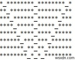 C++ प्रोग्राम भावहीन चेहरा पैटर्न प्रिंटिंग के लिए