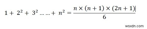 C++ में पहले n प्राकृतिक संख्याओं के वर्गों का योग