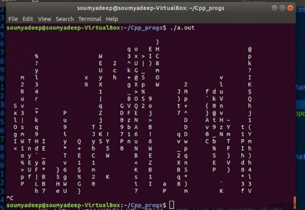 C++ में फॉलिंग मैट्रिक्स का कार्यान्वयन