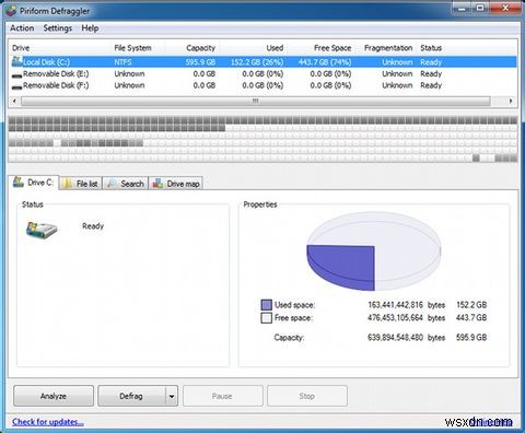 Defraggler: Windows के लिए बेहतर डीफ्रैगमेंटेशन सॉफ्टवेयर
