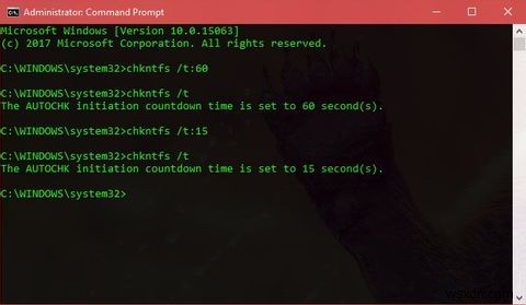 CHKDSK के प्रतीक्षा समय को बदलने का तरीका