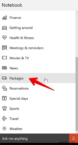 क्या आप जानते हैं Cortana Windows 10 पर मैन्युअली पैकेज ट्रैक कर सकती है?