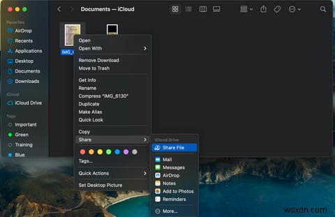 iCloud से फाइलें और फोल्डर कैसे शेयर करें
