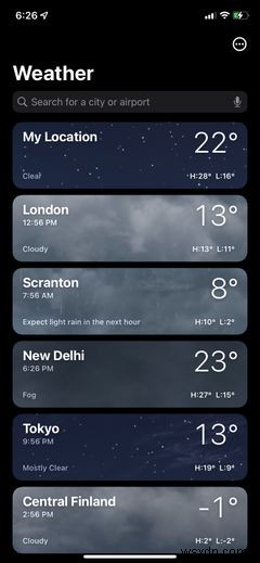 iPhone के वेदर ऐप में लोकेशन कैसे जोड़ें, पुनर्व्यवस्थित करें, और डिलीट करें