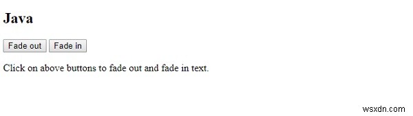 jQuery fadeIn() मेथड