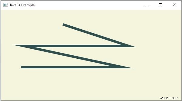 JavaFX में पथ तत्व क्षैतिज रेखा (Horizontal Line) कैसे बनाएं?