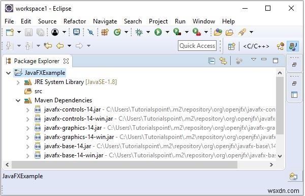 Eclipse के साथ JavaFX सेटअप