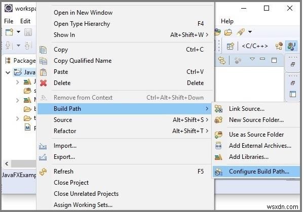 Eclipse के साथ JavaFX सेटअप