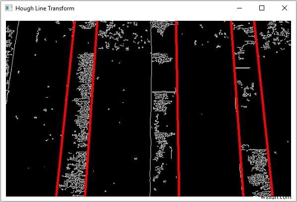 Java का उपयोग करके OpenCV हफ लाइन ट्रांसफॉर्म कार्यान्वयन