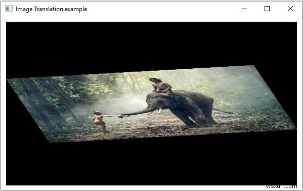OpenCV का उपयोग करके Java इमेज ट्रांसलेशन उदाहरण।