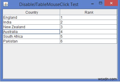 Java में JTable के अंदर सेल एडिटिंग को कैसे डिसेबल करें?
