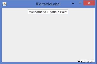 Java में संपादन योग्य JLabel कैसे लागू करें?