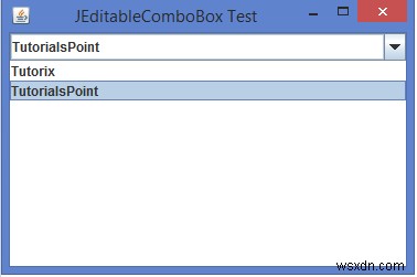 Java में संपादन योग्य JComboBox कैसे लागू करें?
