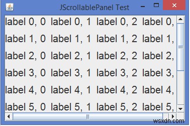 Java में स्क्रॉल करने योग्य JPanel कैसे लागू करें?