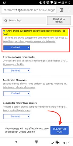 Android पर Chrome में  Articles for You  कैसे हटाएं