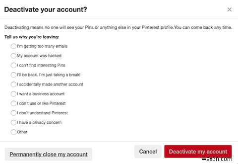 अपना Pinterest अकाउंट कैसे निष्क्रिय करें (या हटाएं)