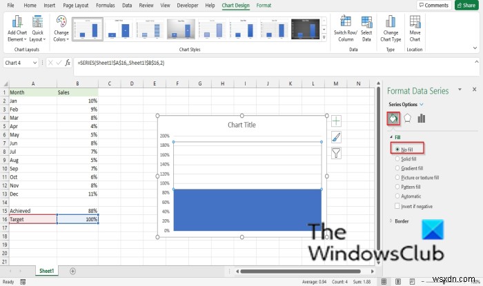 Excel में थर्मामीटर चार्ट कैसे बनाएं