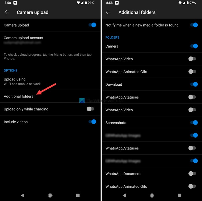 Android पर OneDrive Camera Upload काम न करना; इसे कैसे सक्षम या चालू करें?