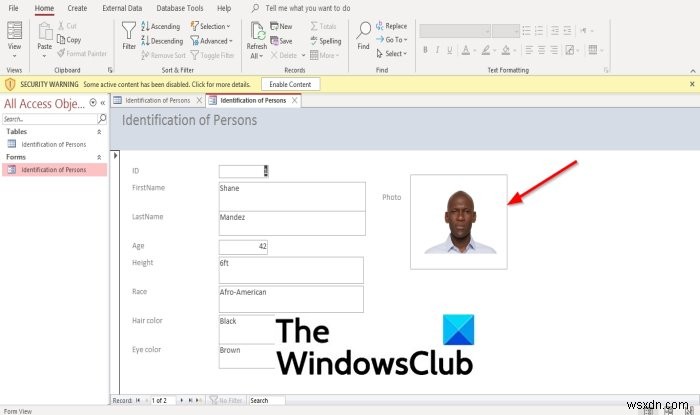 Microsoft Access फॉर्म में छवियां कैसे जोड़ें