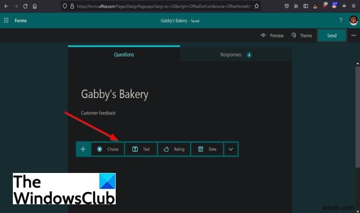 Microsoft Forms में अपने फॉर्म में प्रश्न कैसे जोड़ें