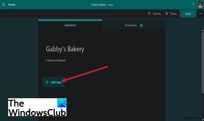 Microsoft Forms में अपने फॉर्म में प्रश्न कैसे जोड़ें
