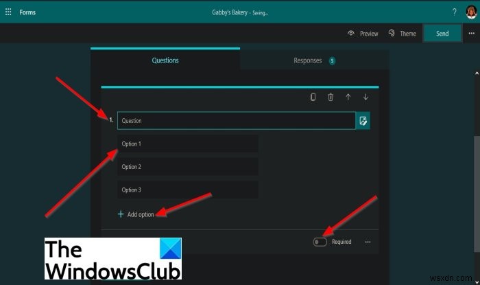 Microsoft Forms में अपने फॉर्म में प्रश्न कैसे जोड़ें