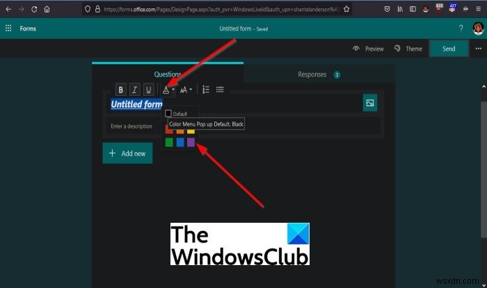 Microsoft Forms में टेक्स्ट को फ़ॉर्मेट कैसे करें